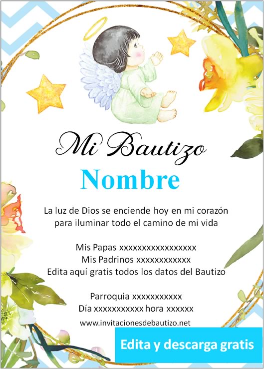 invitacion bautizo Niño 6