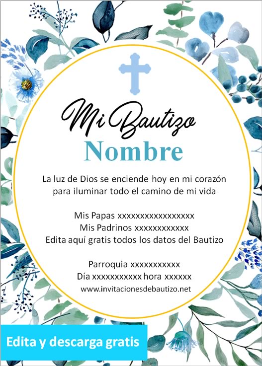 invitacion bautizo Niño 14