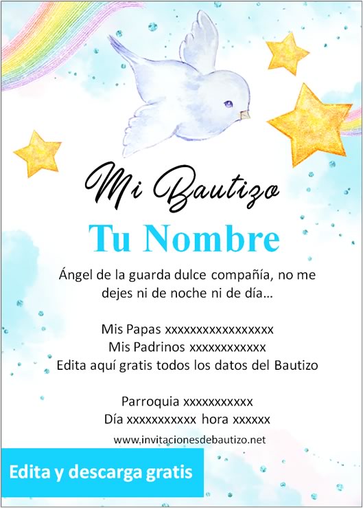 invitacion bautizo Niño 9